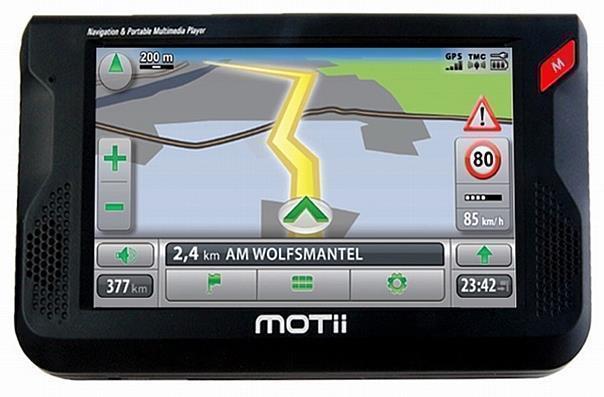 Der MOTii V10 Navigation von AlanBridge kombiniert Navigationsgerät, Multimedia-Player und Live-Fernseher.